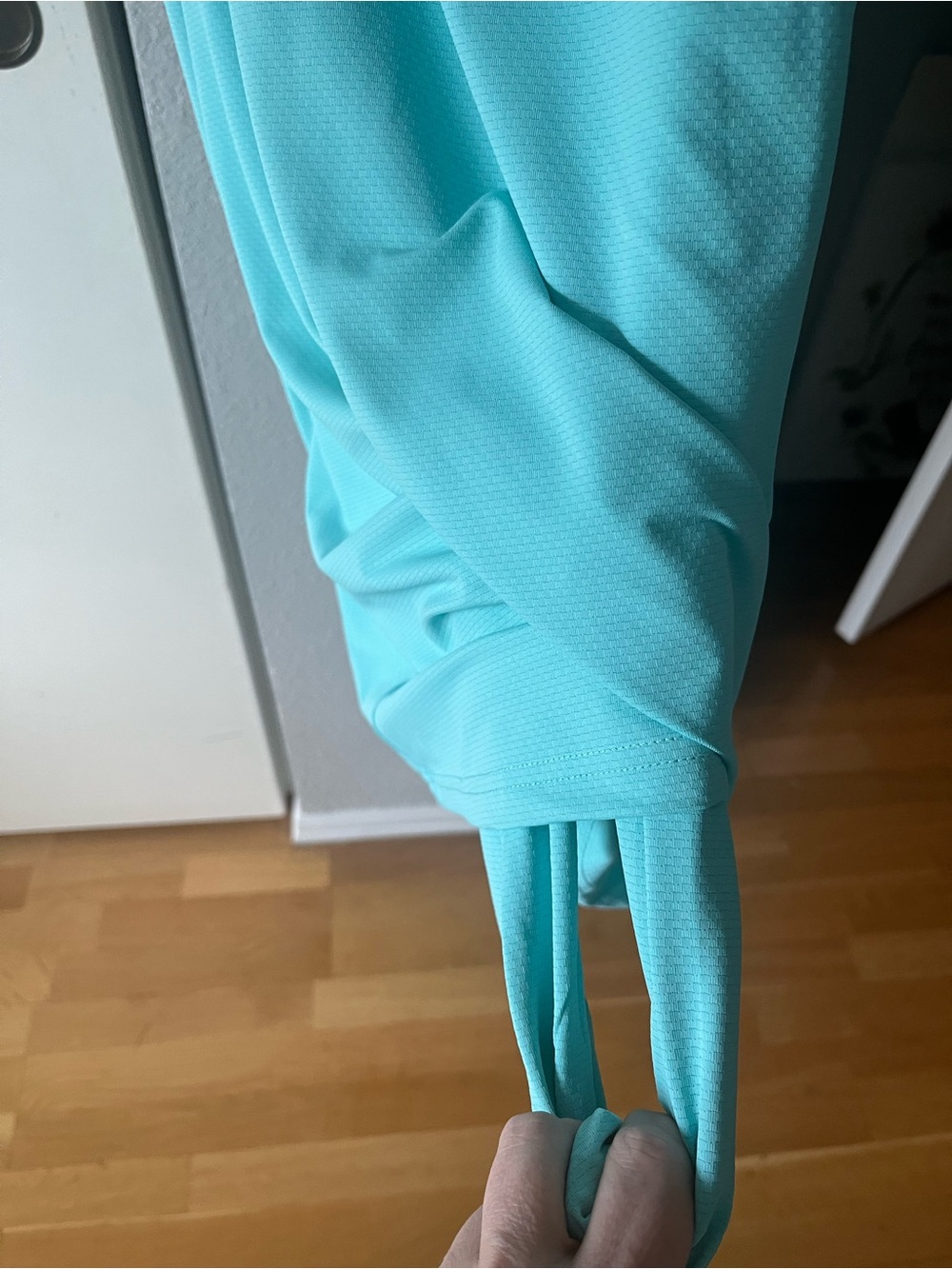 Nuggles Athletic Modest Skirt Mint Textured Midi Casual A-Line Style - Picture 3 of 6